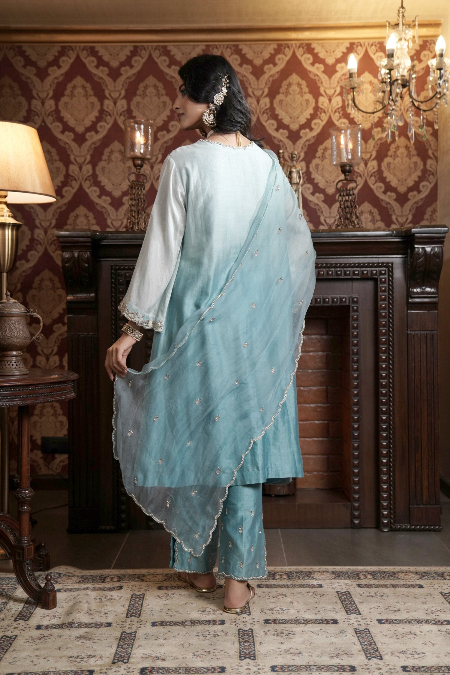 A Line Kurta With Pants