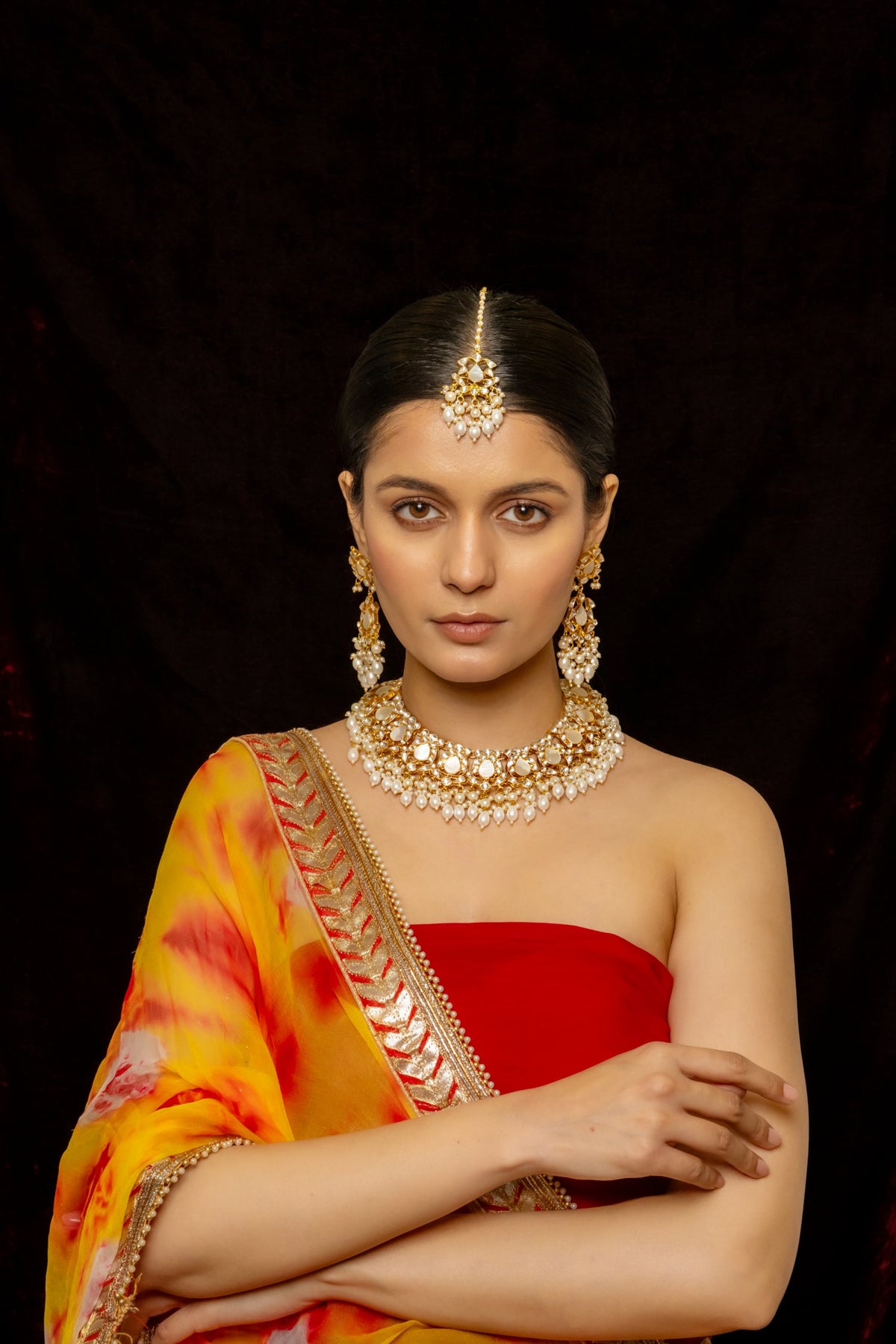 Necklace with Earrings and Tika