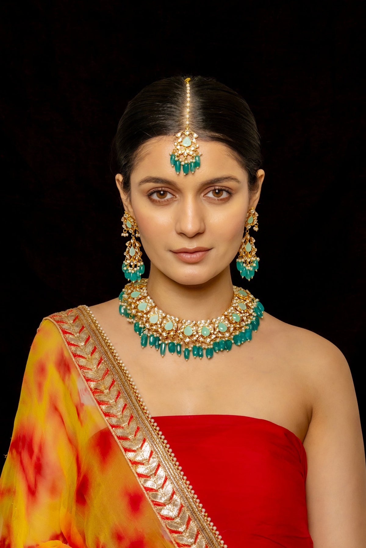 Necklace with Earrings and Tika