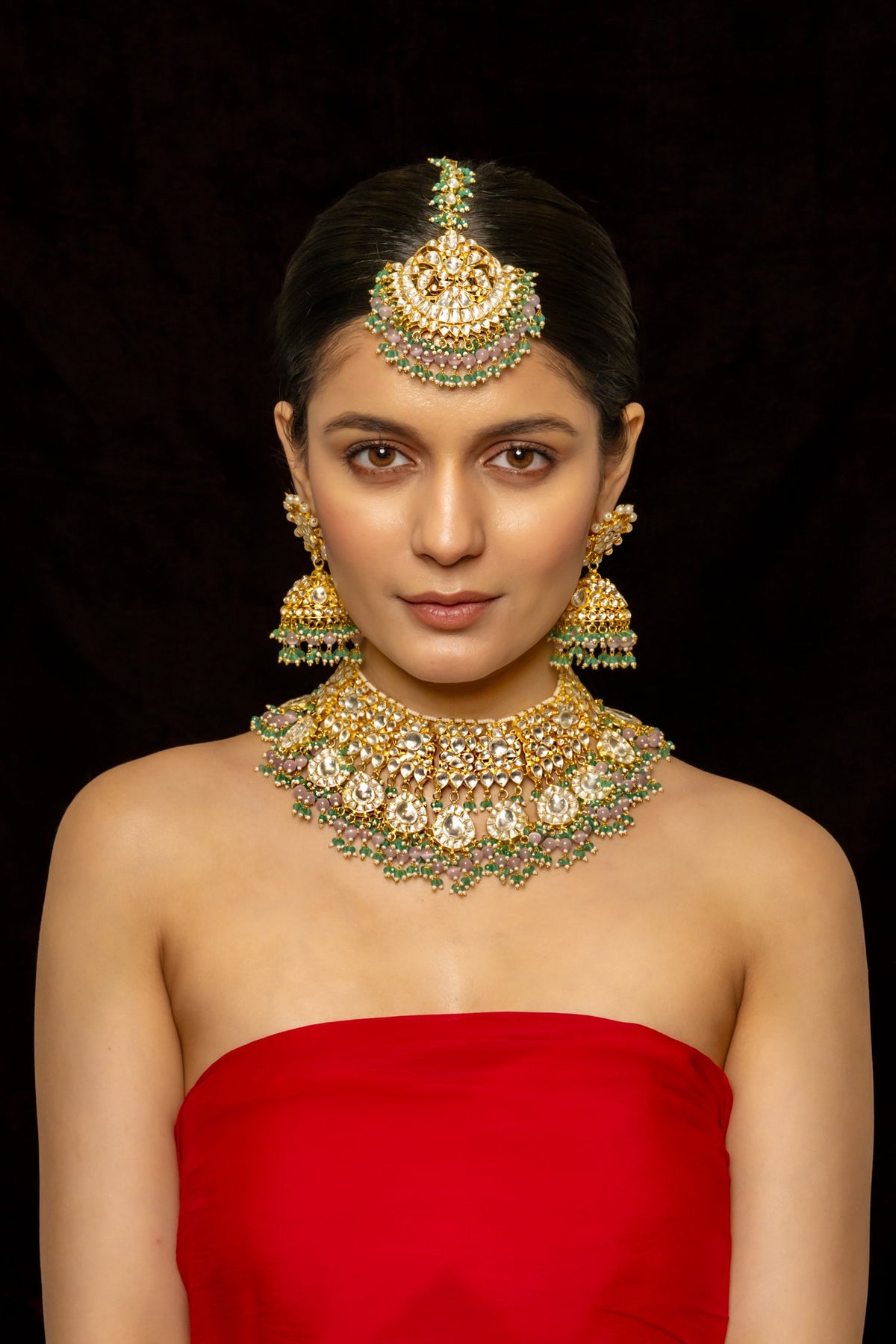 Necklace with Earrings and Tika