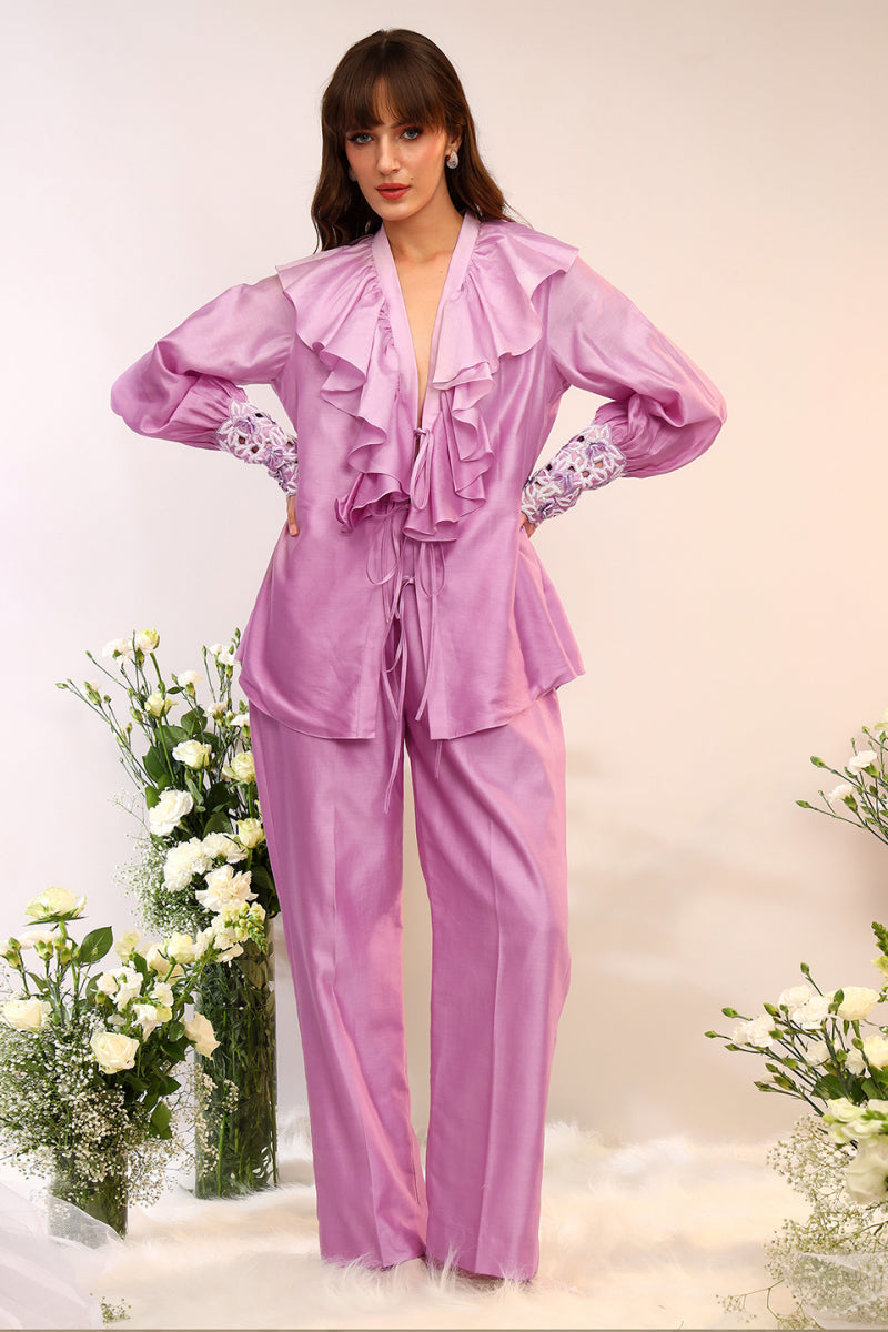 Frill Tie Up Co-ord Set