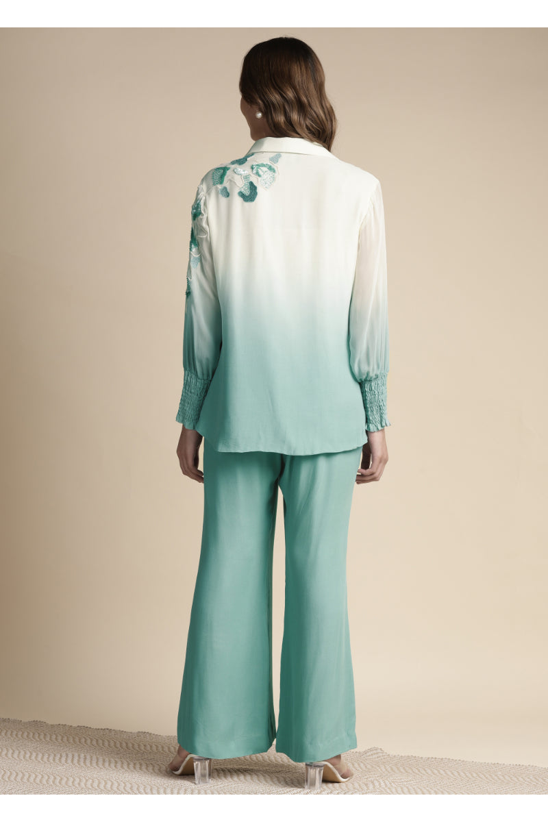 Shoulder Embroidered Co-Ord Set