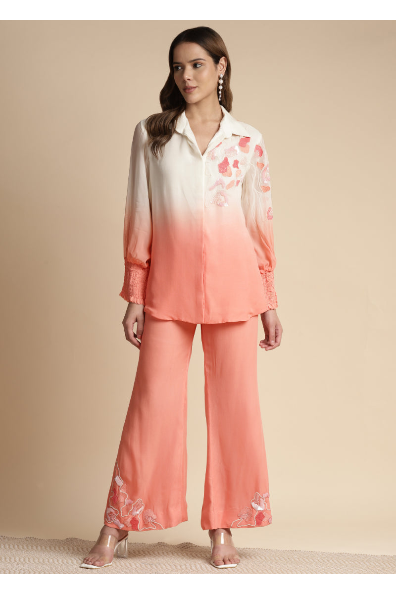 Shoulder Embroidered Co-Ord Set