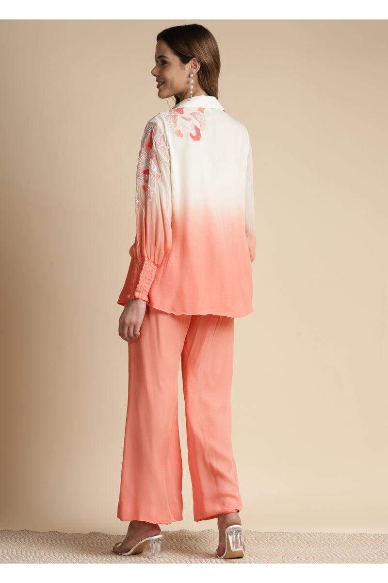 Shoulder Embroidered Co-Ord Set