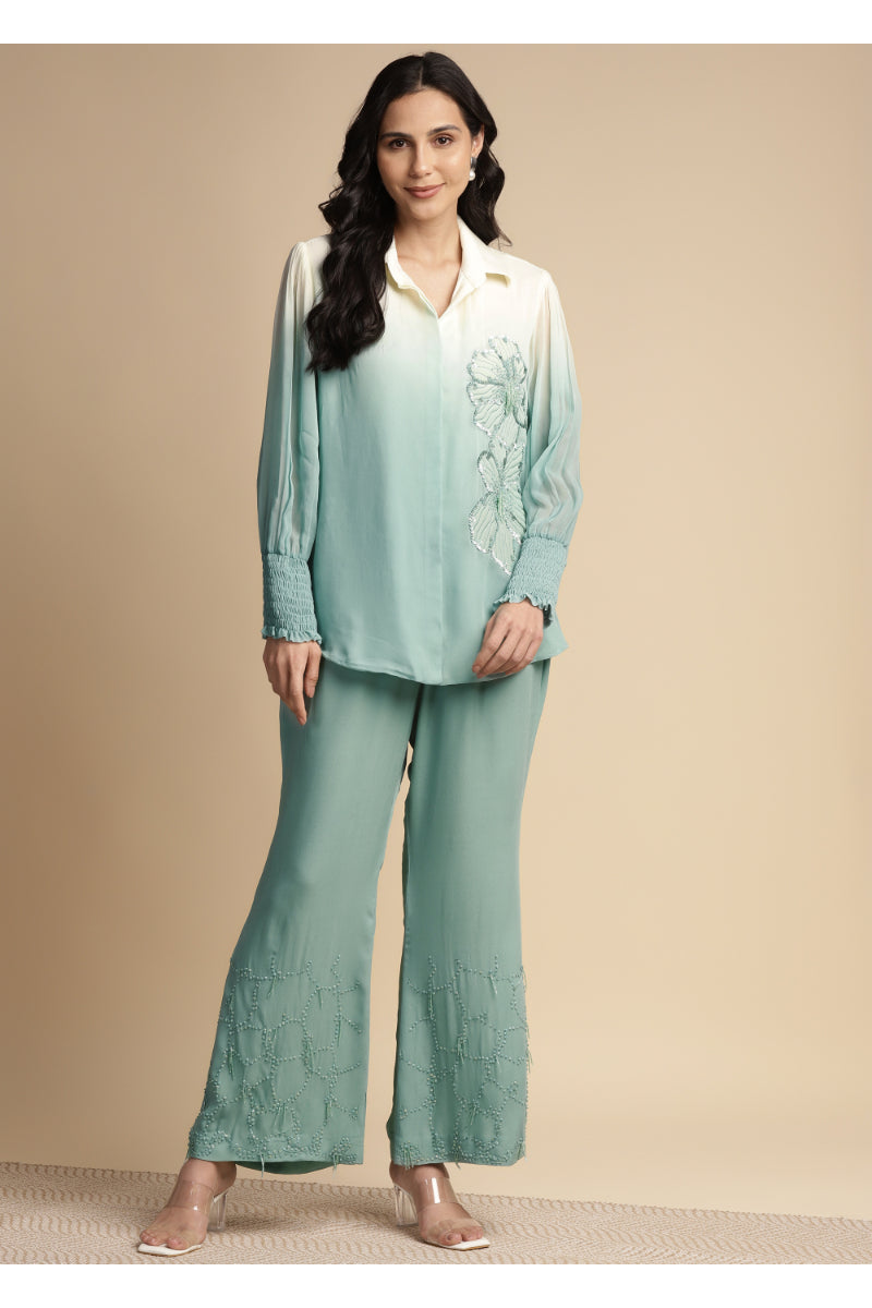 One Side Embroidered Co-Ord Set