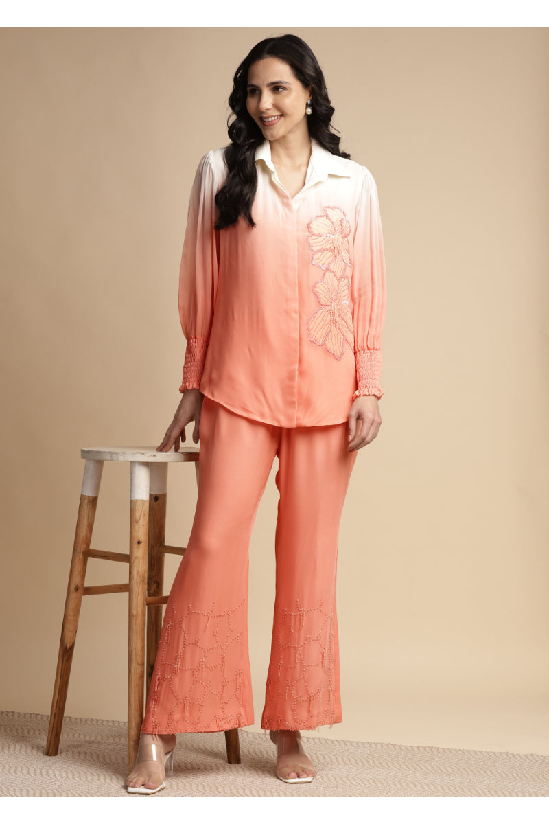 One Side Embroidered Co-Ord Set