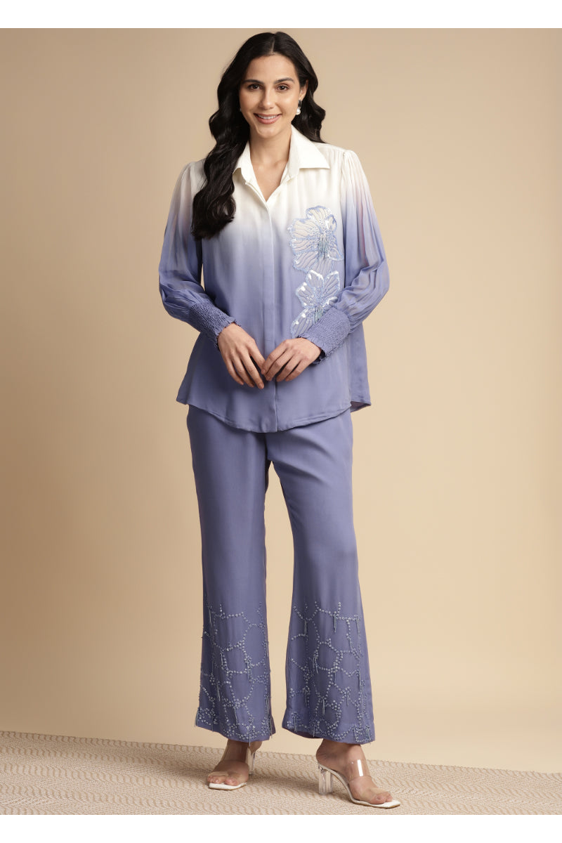 One Side Embroidered Co-Ord Set