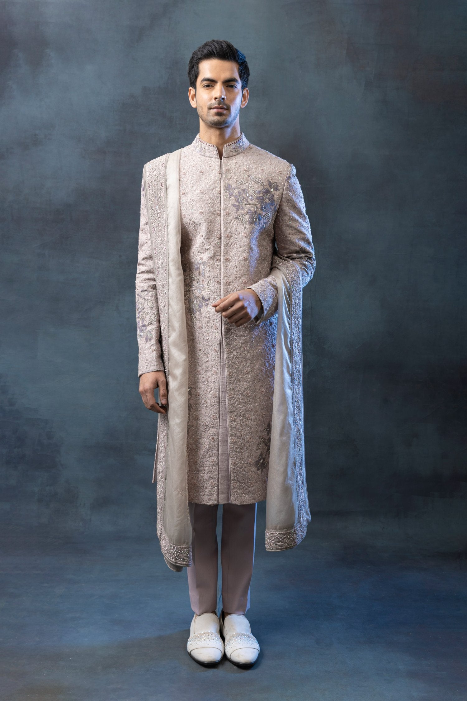 Lavender Aplique Sherwani