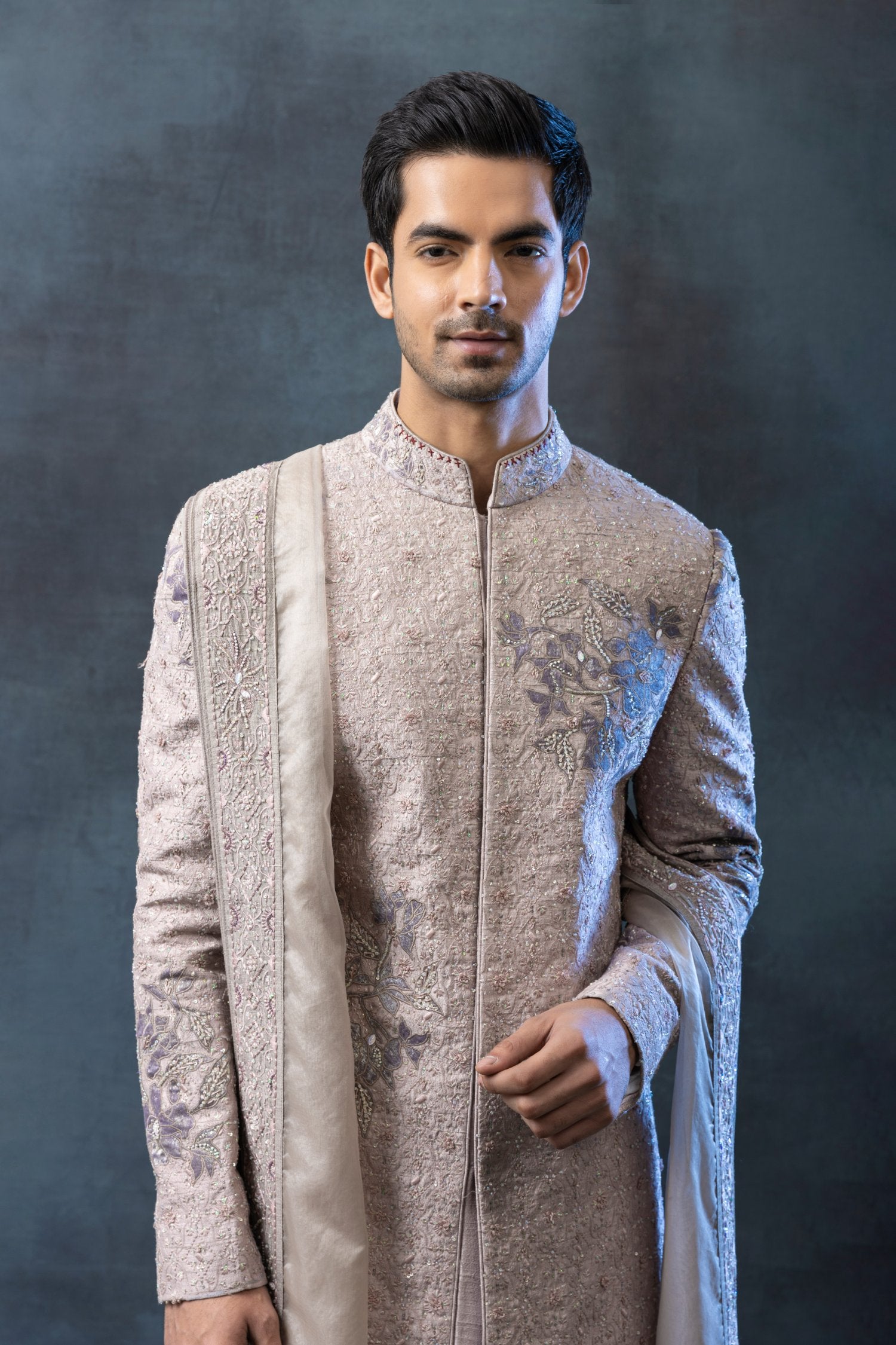 Lavender Aplique Sherwani