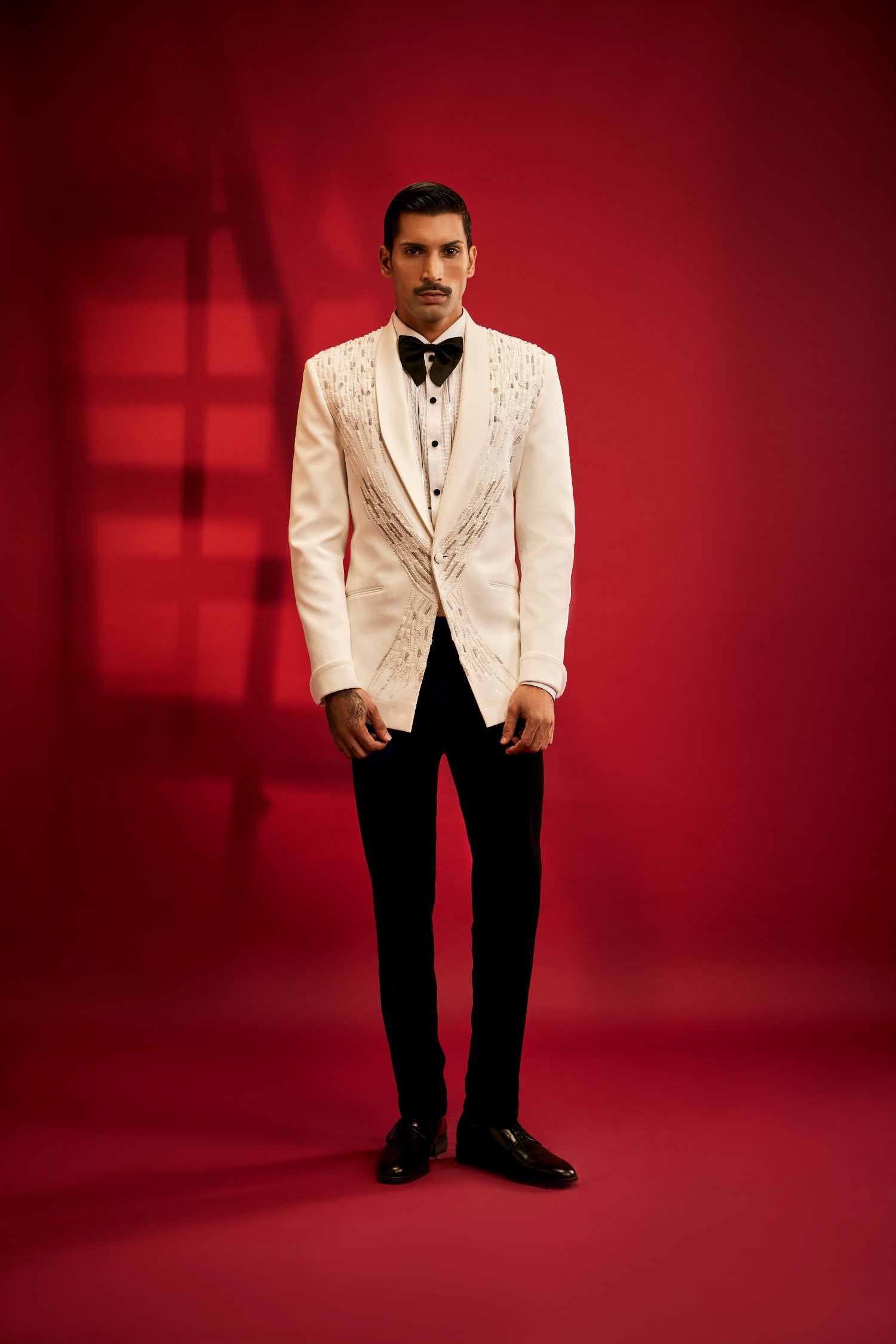 Ivory Embroidered Tuxedo