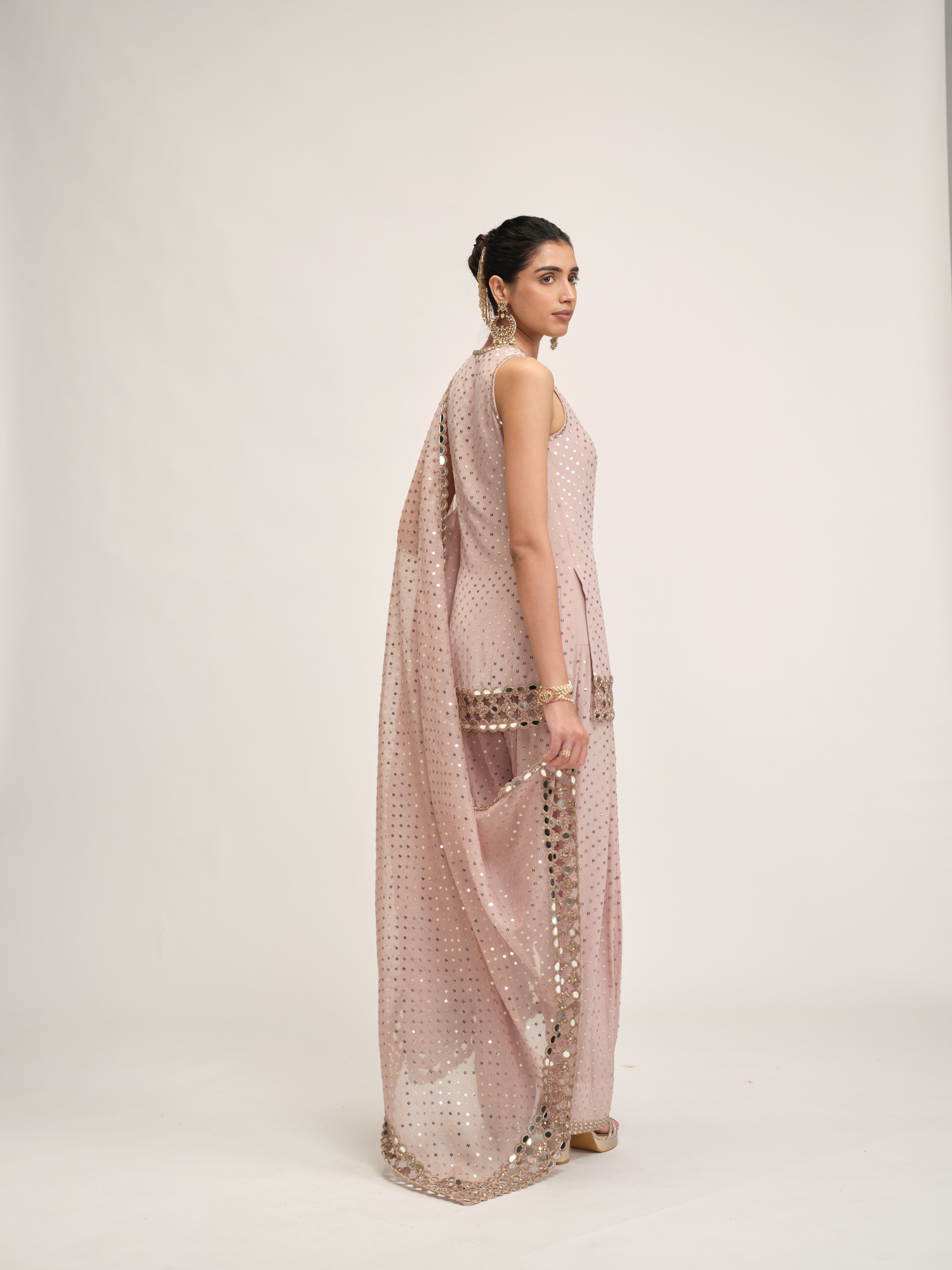 Ash Pink Kurta Salwar Set