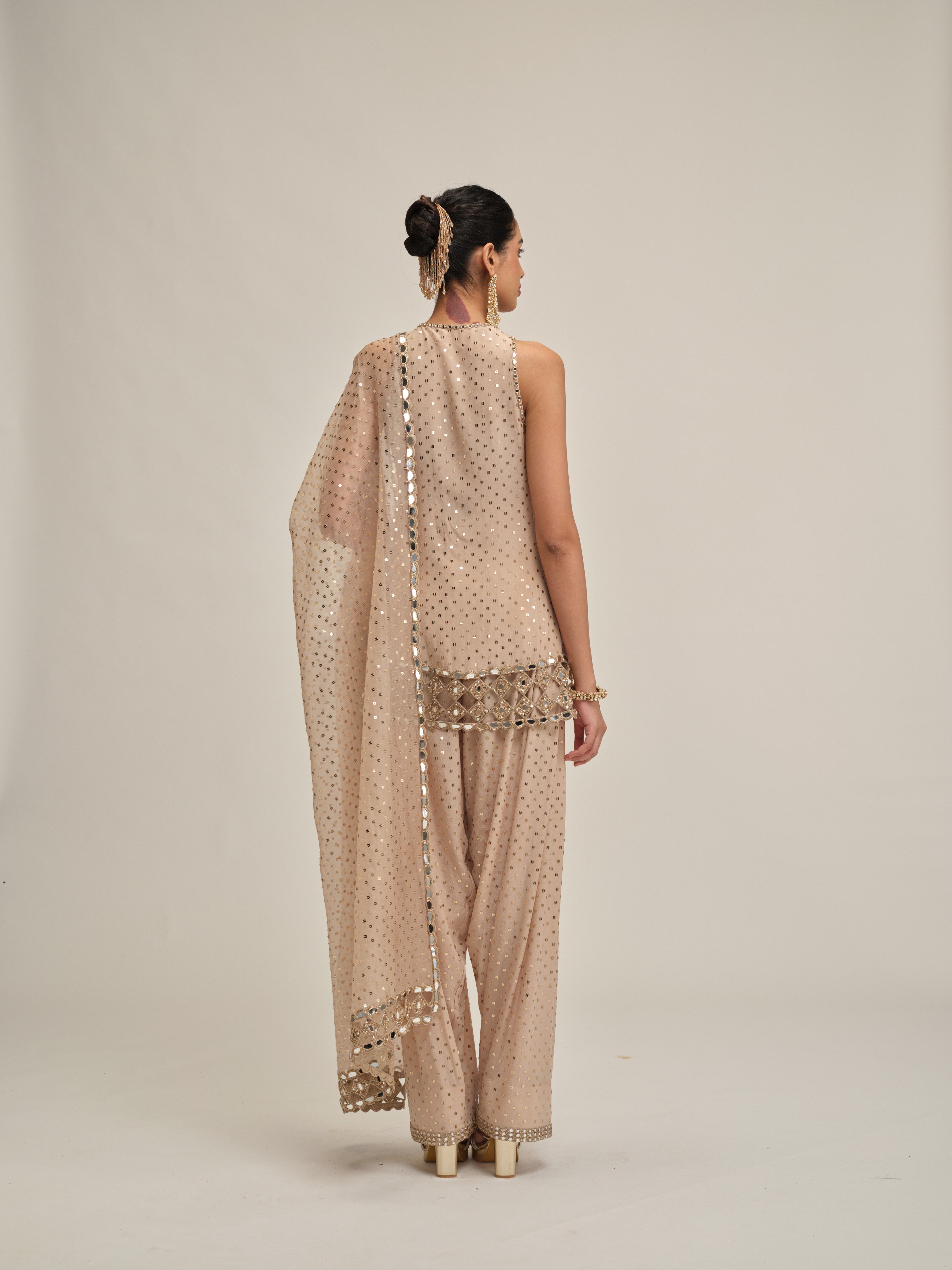 Light Beige Kurta Salwar Set