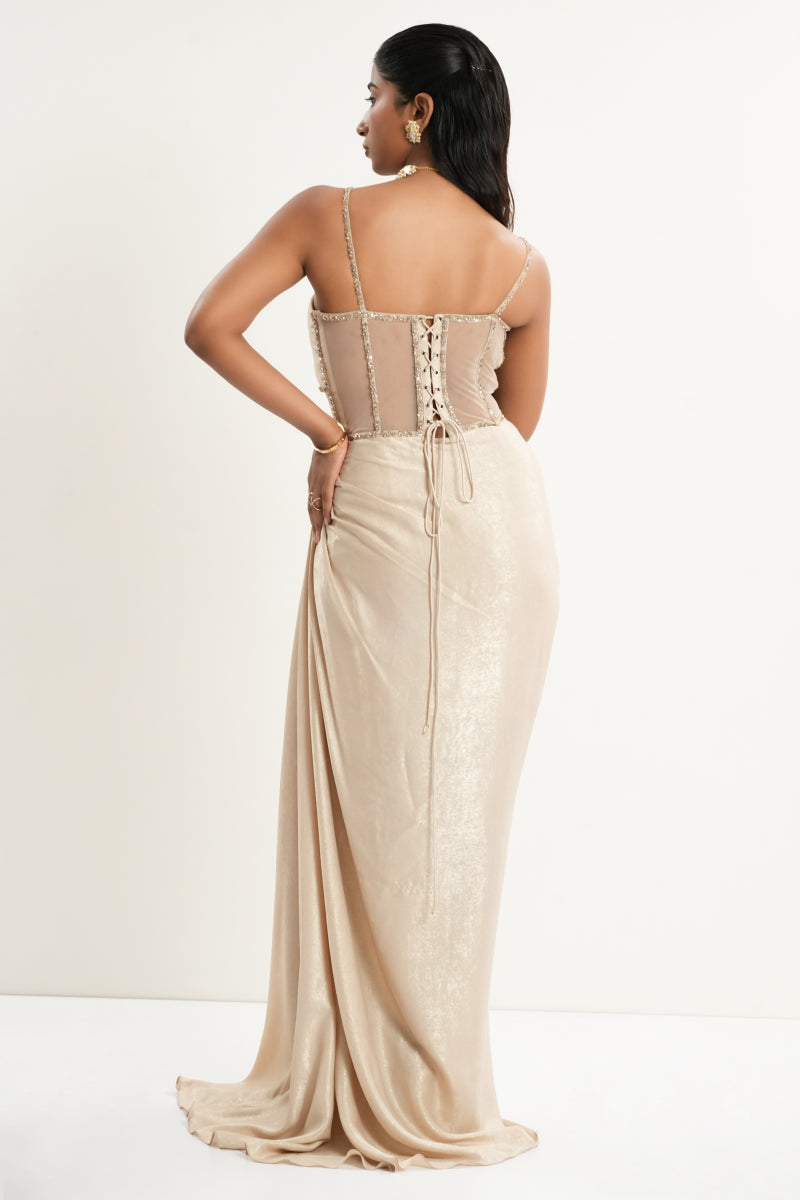 Champion Gold Drape Dress
