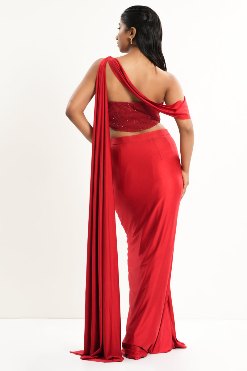 Red Luster Draped Saree