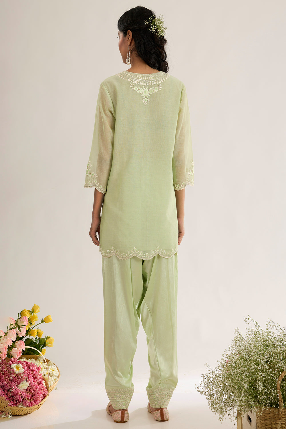 Short Kurta With Salwar And Dupatta