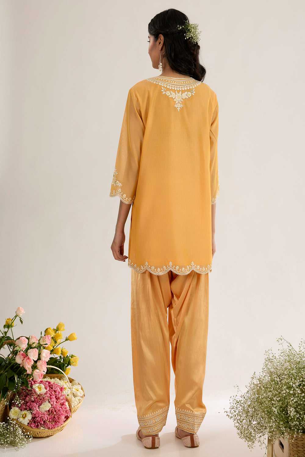 Short Kurta With Salwar And Dupatta