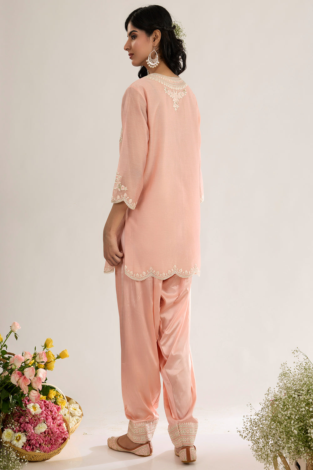 Short Kurta With Salwar And Dupatta