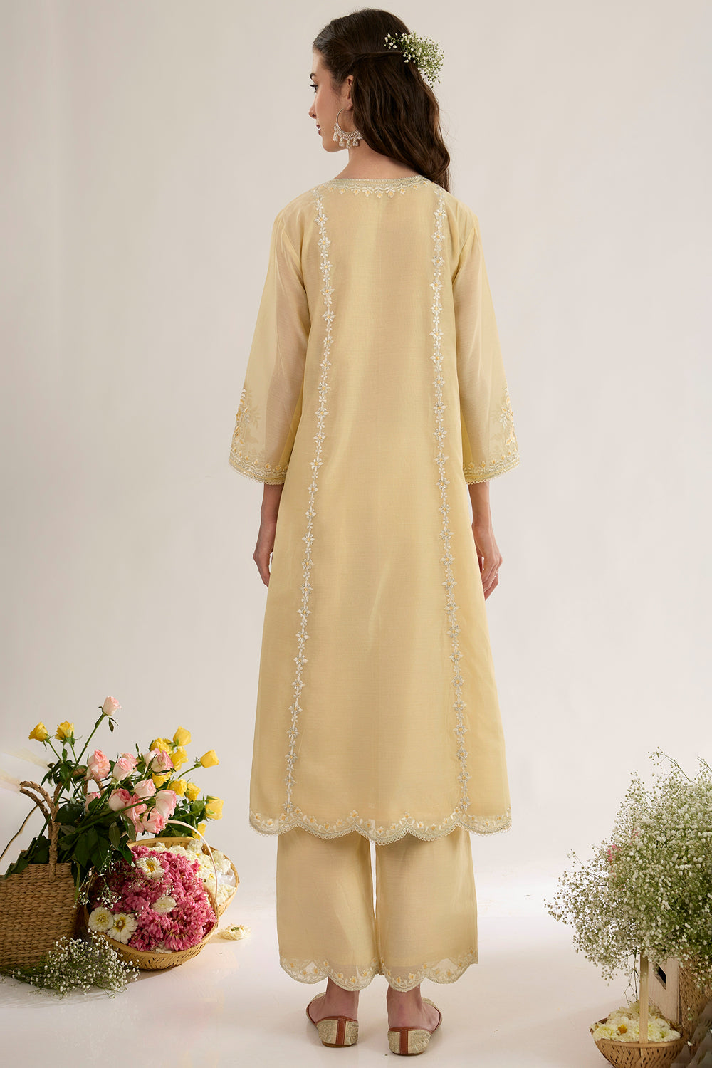 A Line Kurta With Plazo