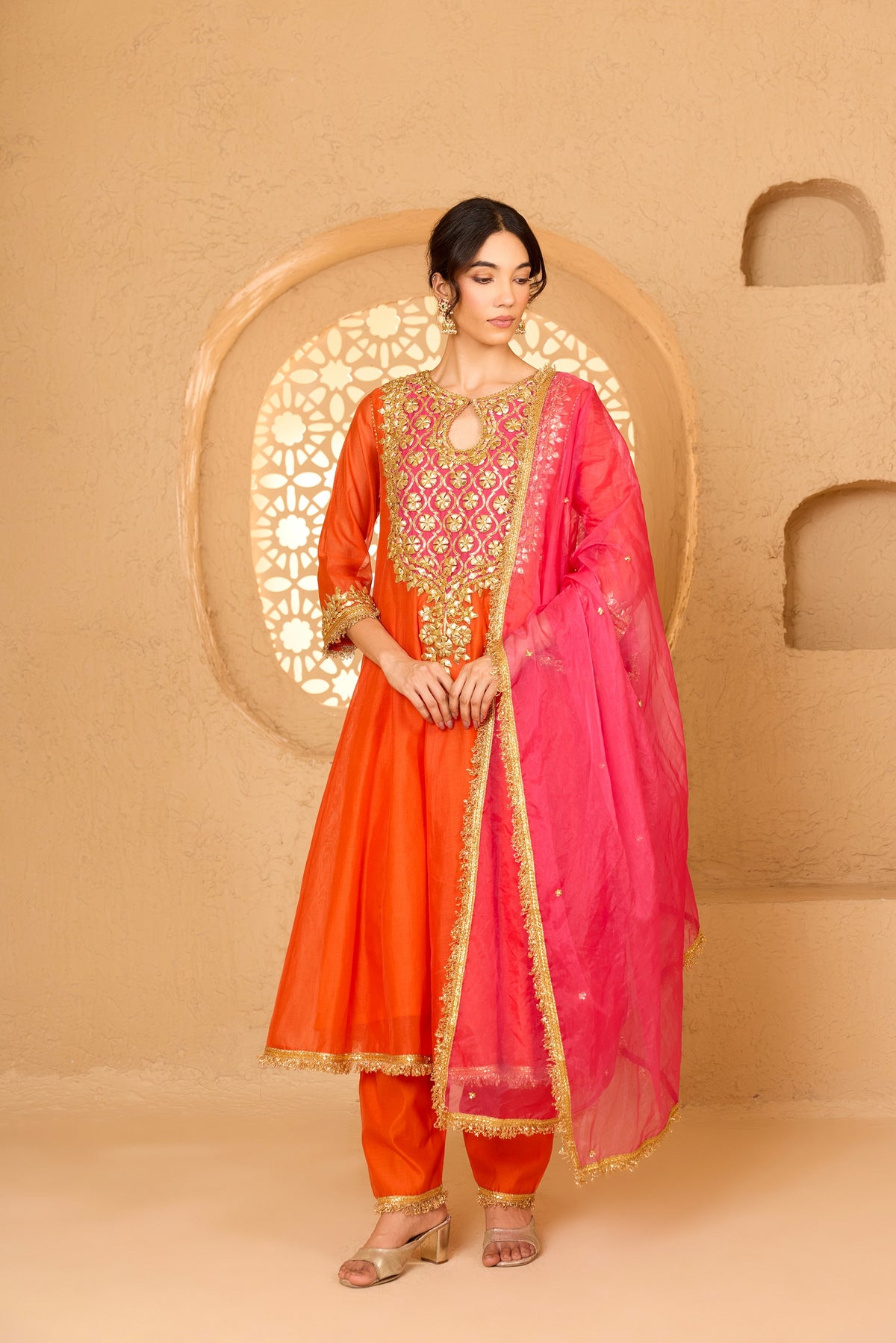 LONG ANARKALI WITH SALWAR AND DUPATTA