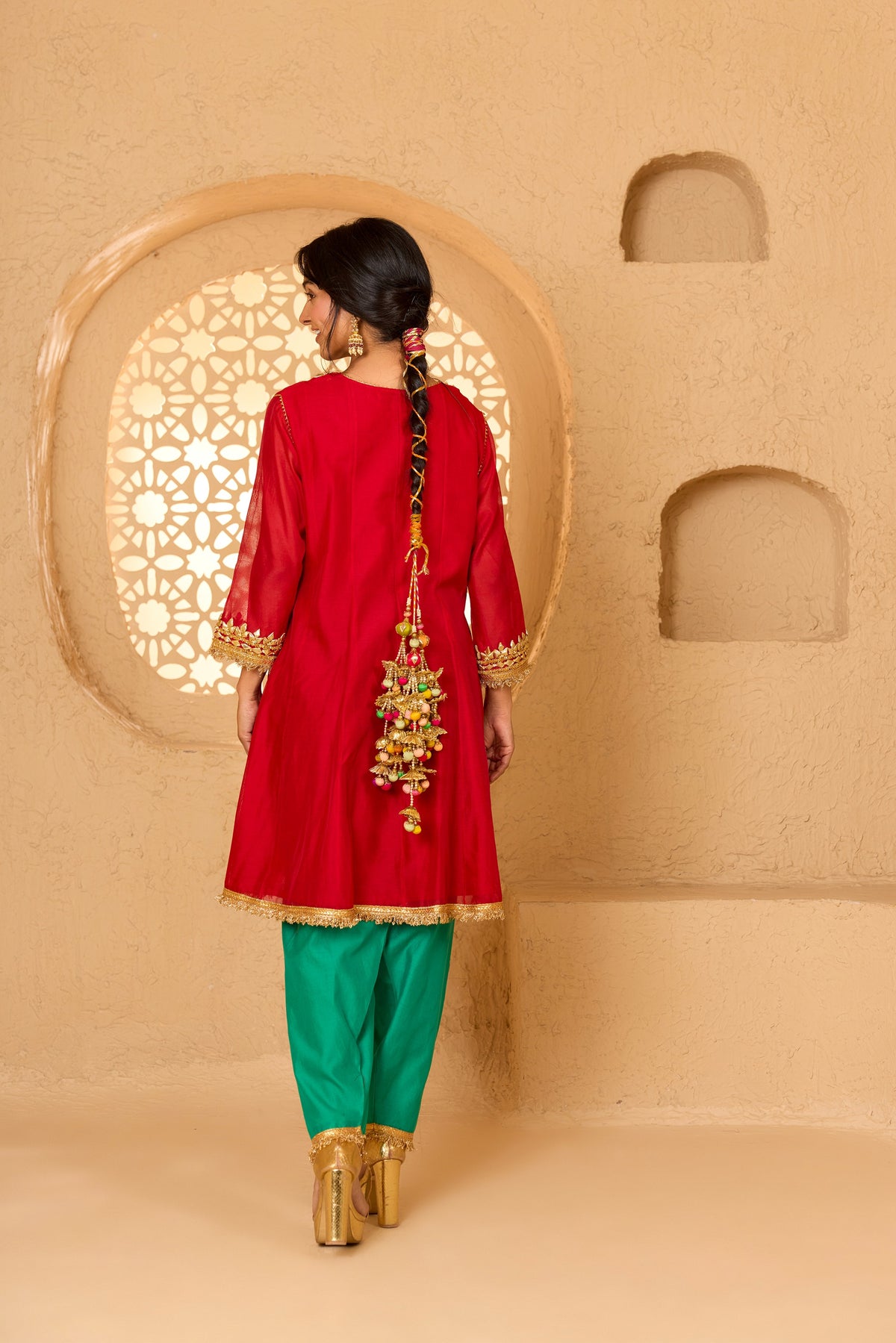 SHORT ANARKALI WITH SALWAR AND DUPATTA