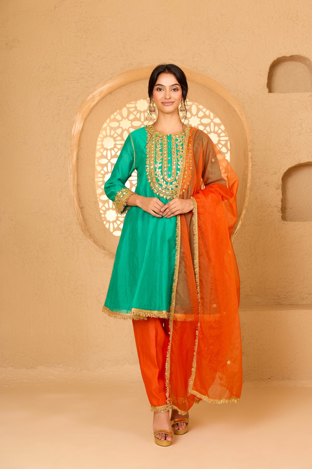 SHORT ANARKALI WITH SALWAR AND DUPATTA