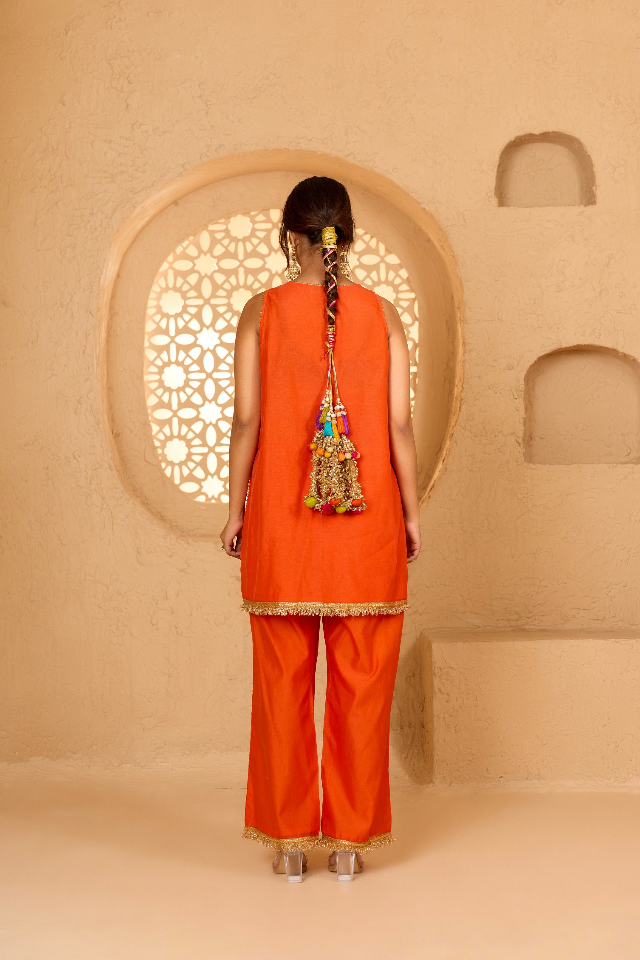 HALTER NECK KURTA WITH PANT AND DUPATTA