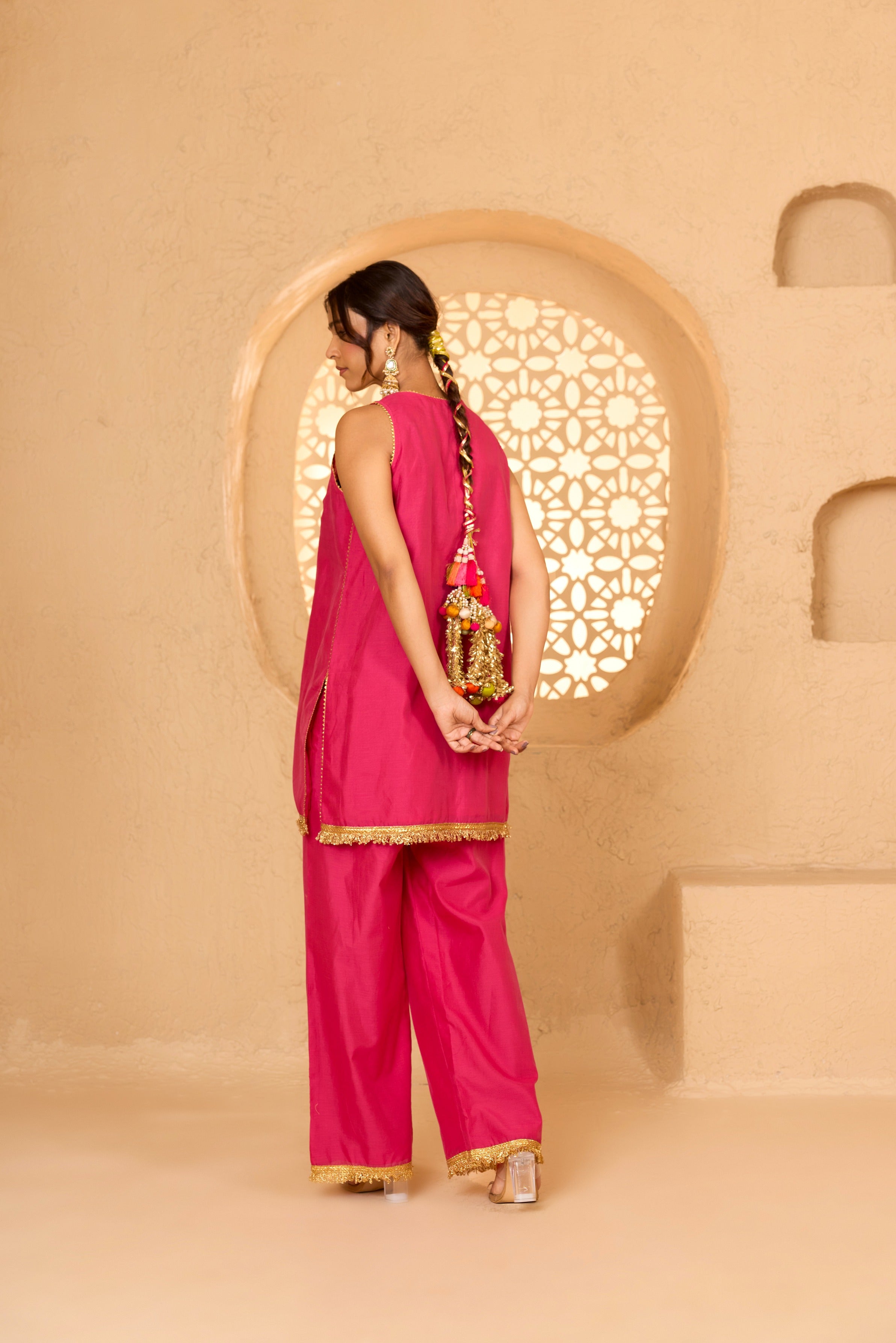 HALTER NECK KURTA WITH PANT AND DUPATTA