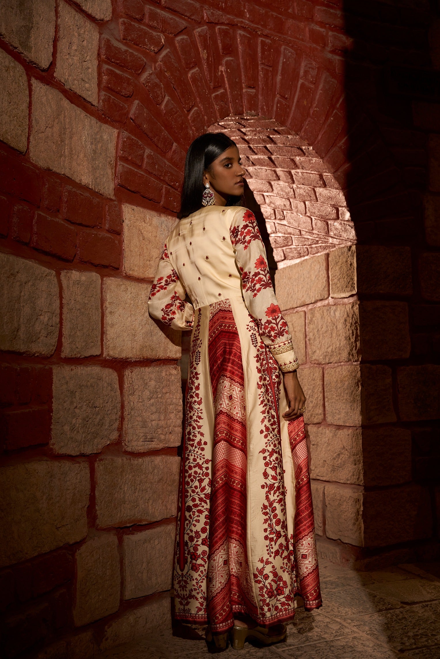 Mehr Rang Embriodery Jacket With Blouse And Pants