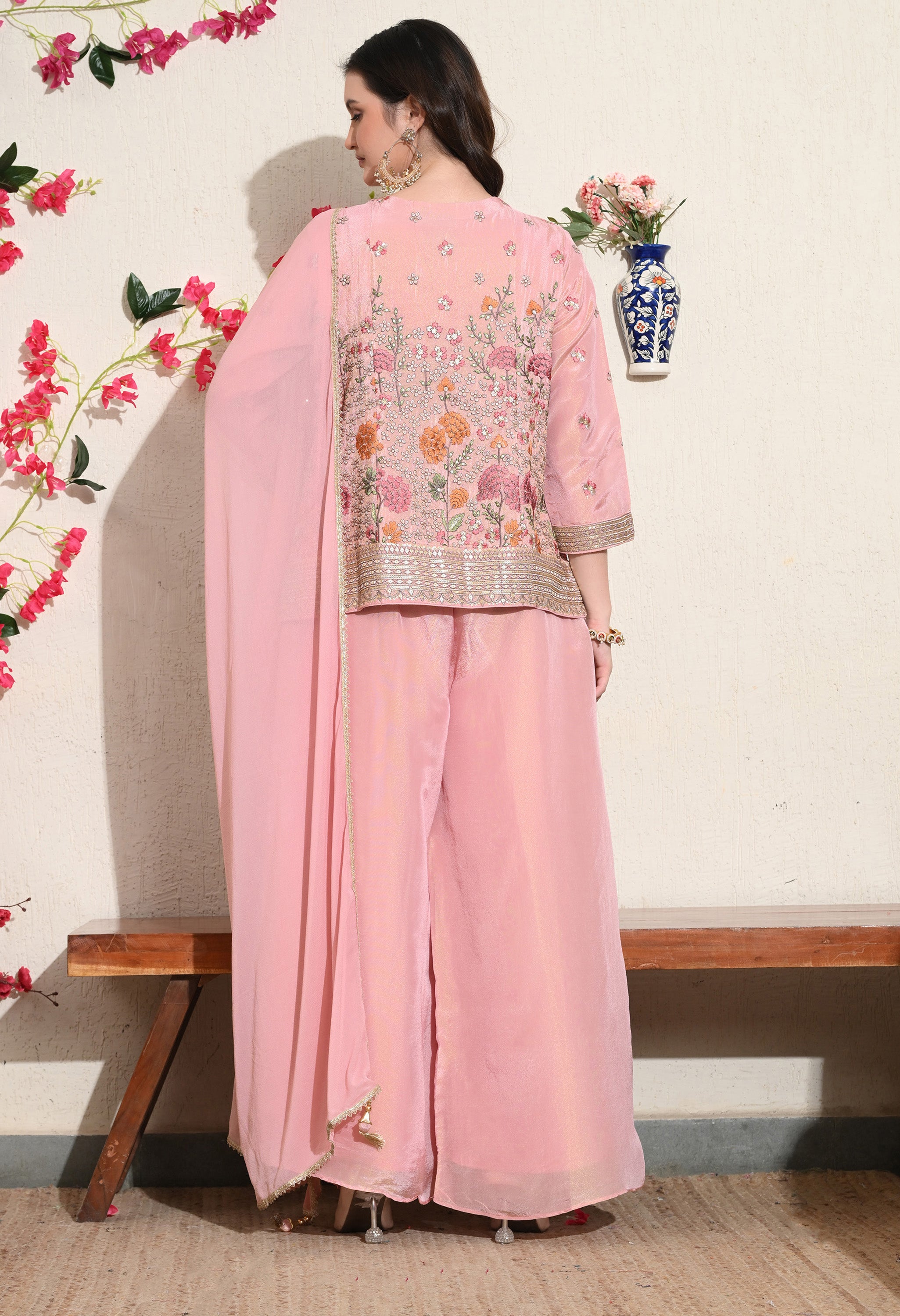 Pink Sharara Set