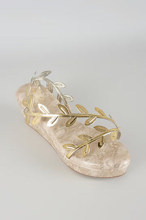 Gold Leafy Baby Wedge