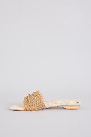 Jia Square Gold Half Heel