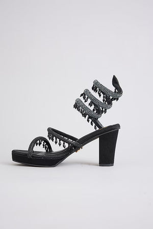 Glitz Black Elevation Spring Heel
