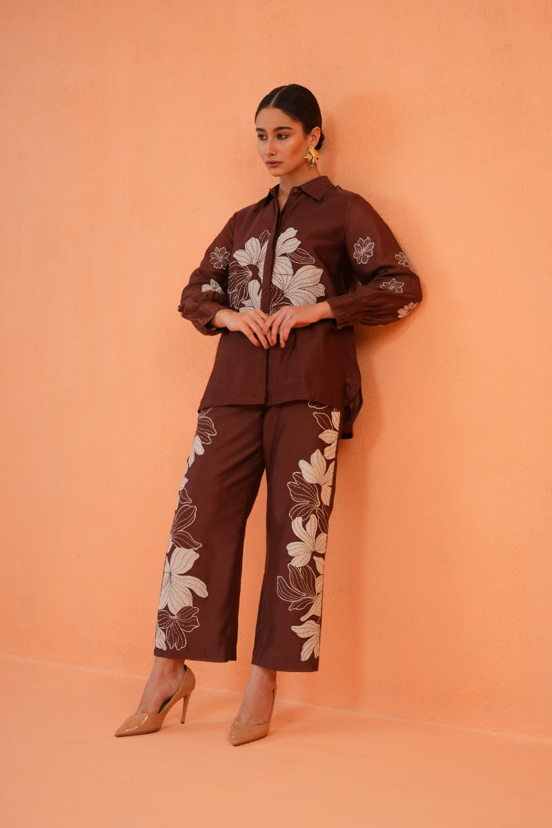 ORIGANI Brown Noir Co-ord set
