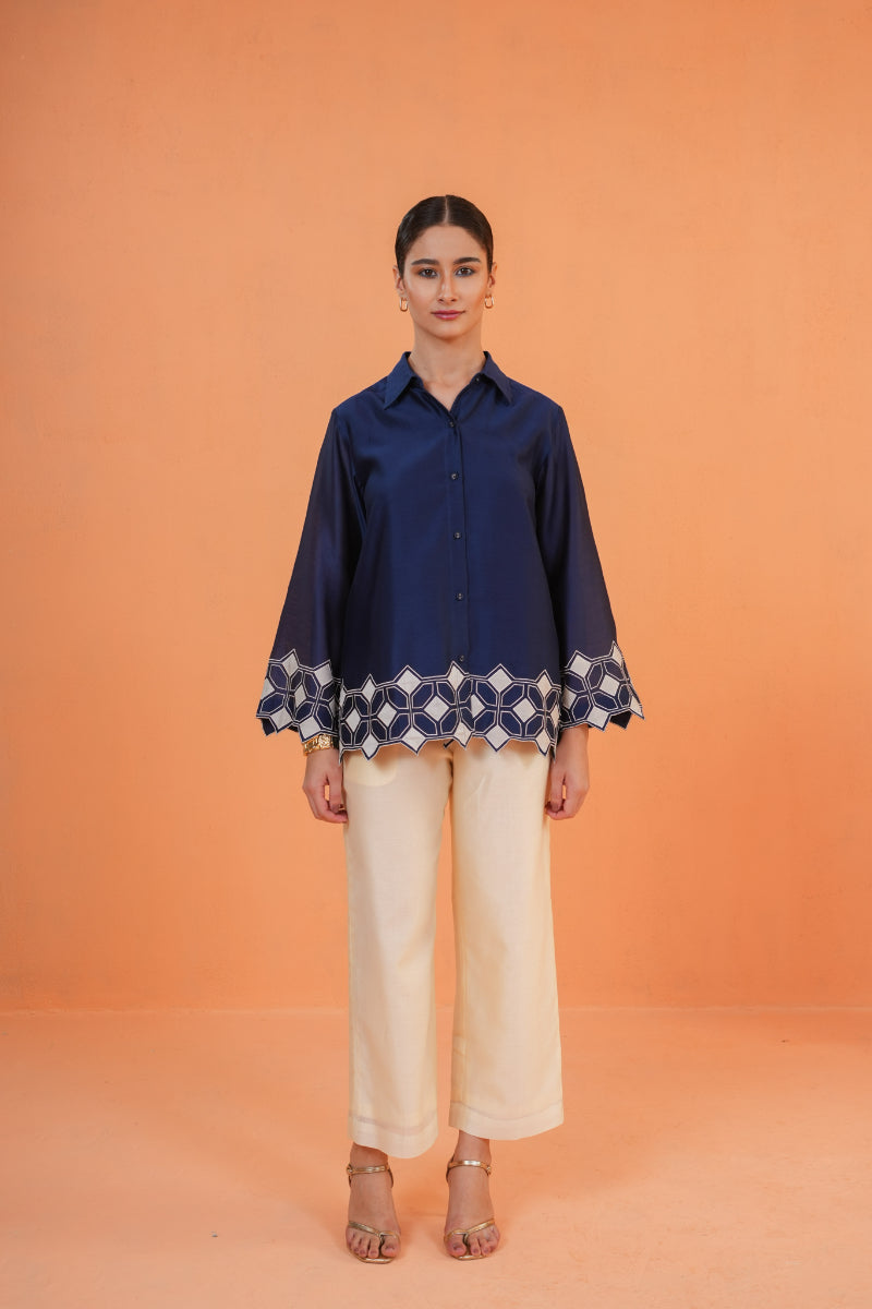 ORIGANI Blue Symphony Co-ord Set