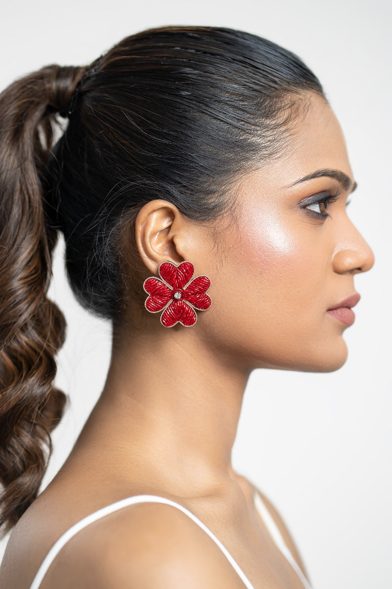 Macro Heart stud Earrings
