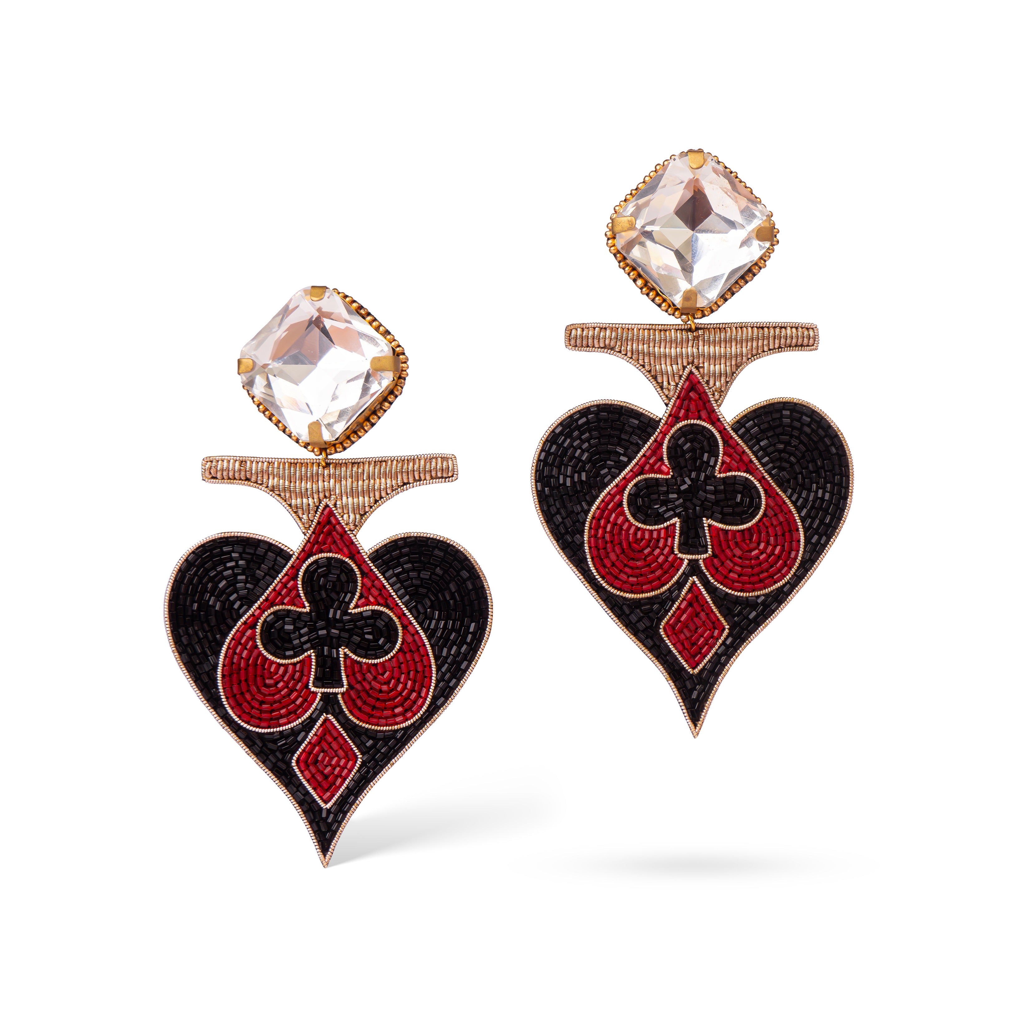Suits Of Cards Enclosed Earrings medium