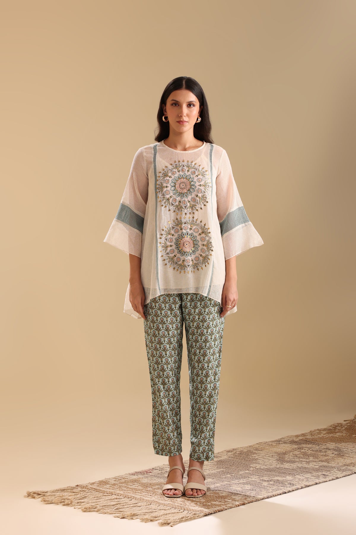 Eraya Applique Asymmetric Co-Ord Set