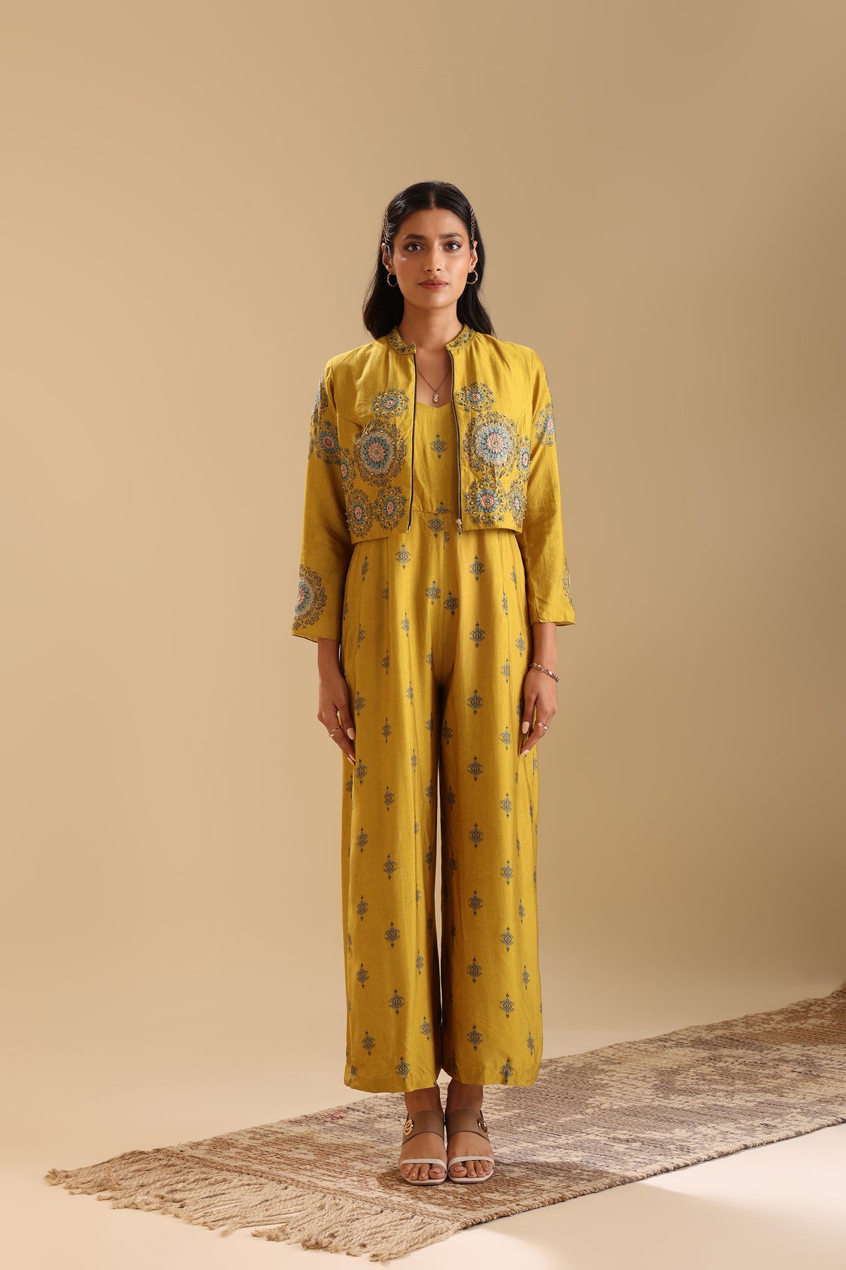 Eraya Emblished Jumpsuit Set