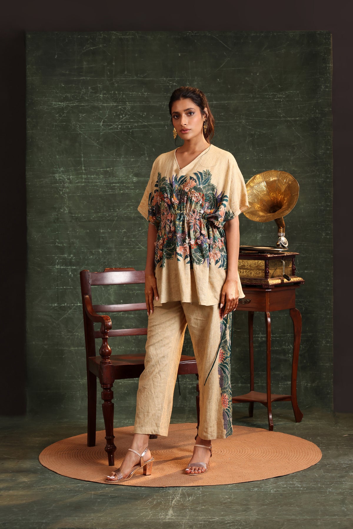 Kaira Embellished Kaftan Set