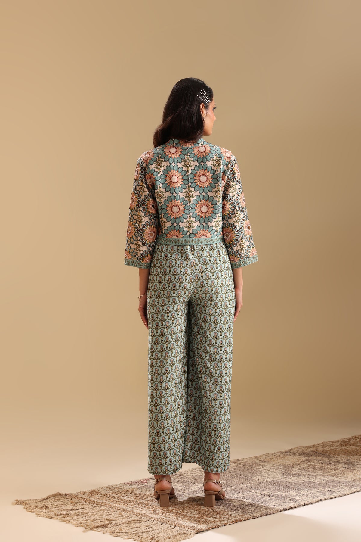 Eraya Emblished Jumpsuit Set