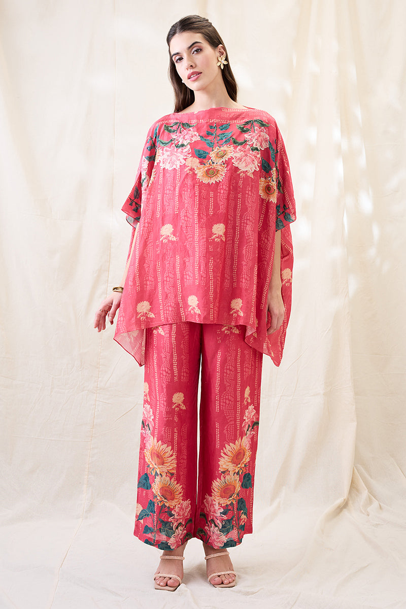 Ravya Embroidered Kimono Co-ord Set
