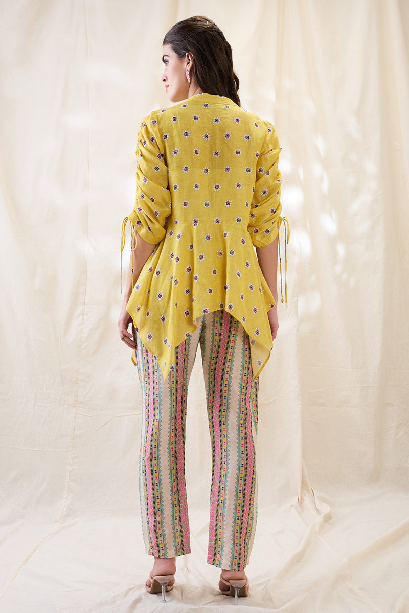 Nooma Printed Handkerchief Top With Pants