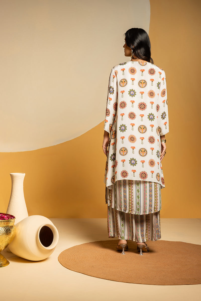 Taarani printed kurta set with jacket