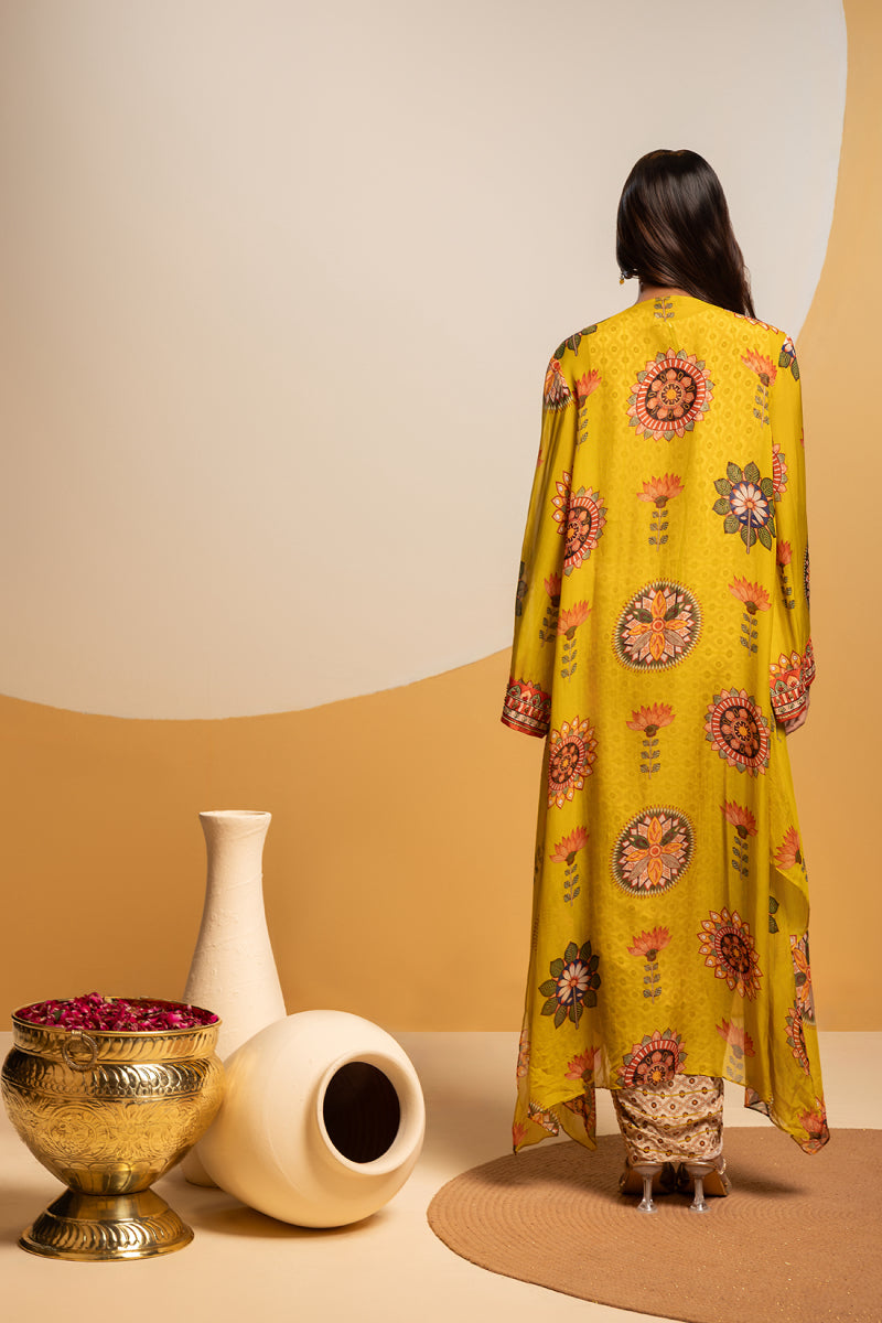 Taarani embellished drape dress set