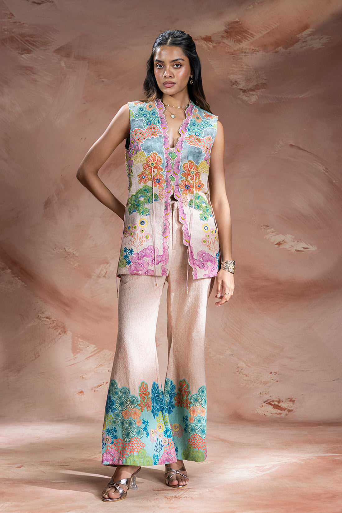 Kaira Embellished Jacket and Pants Set