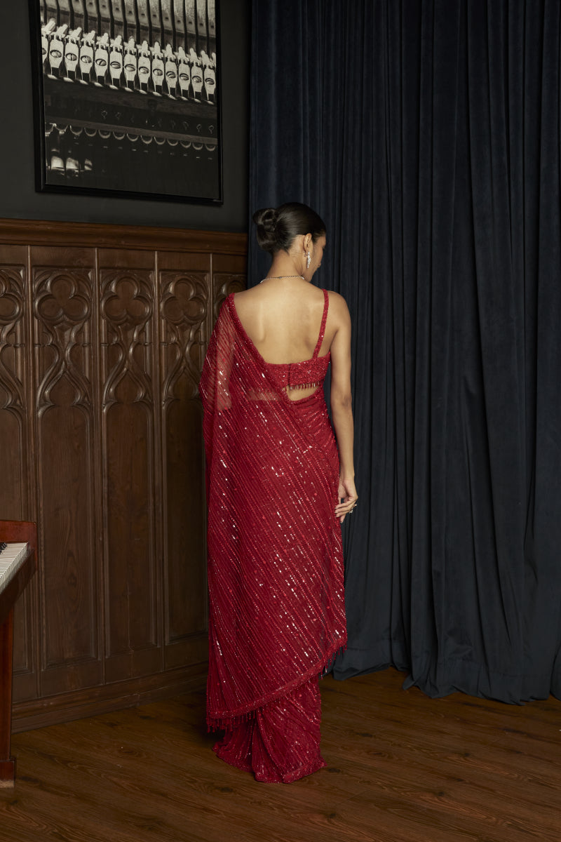 Red Statement Saree