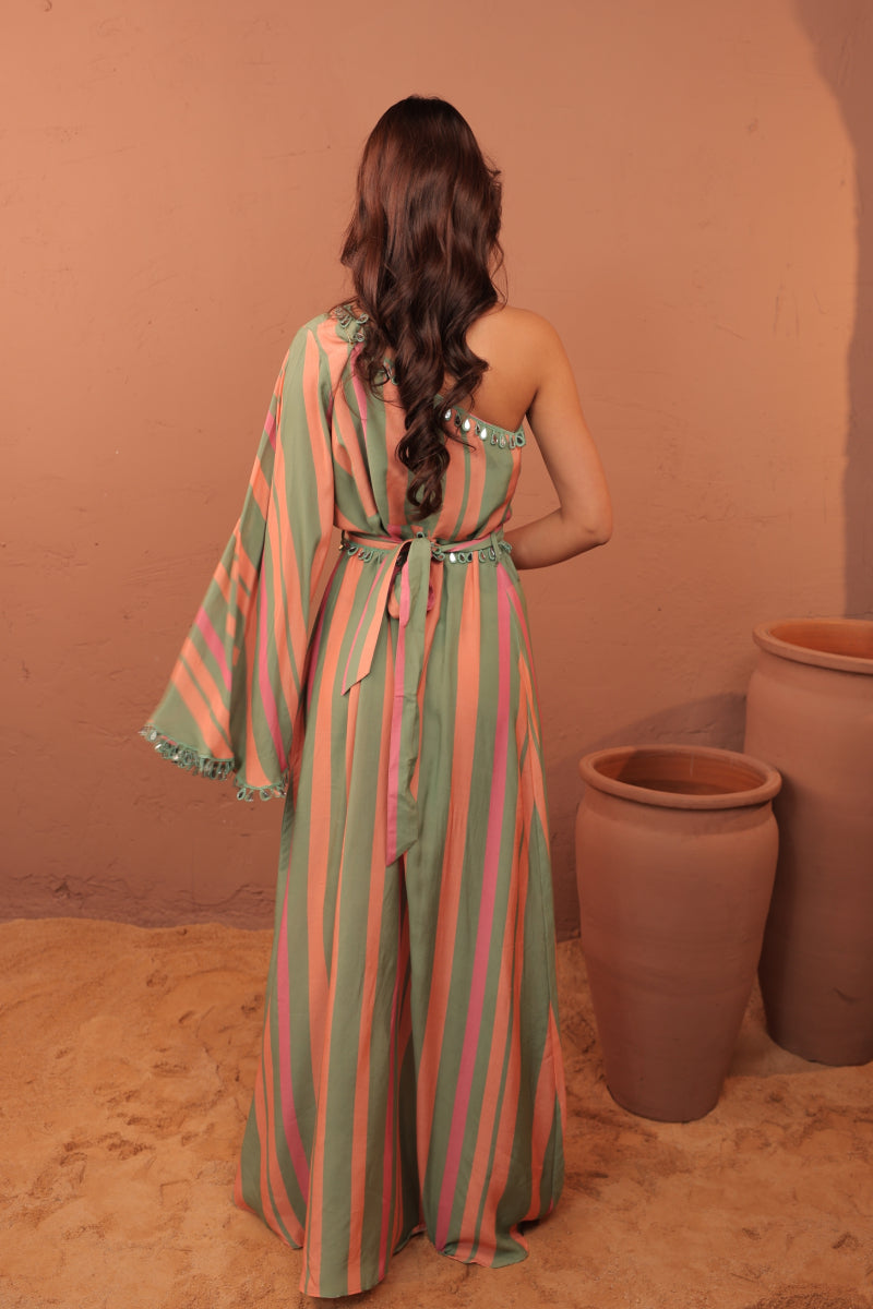 Cassata One shoulder long dress