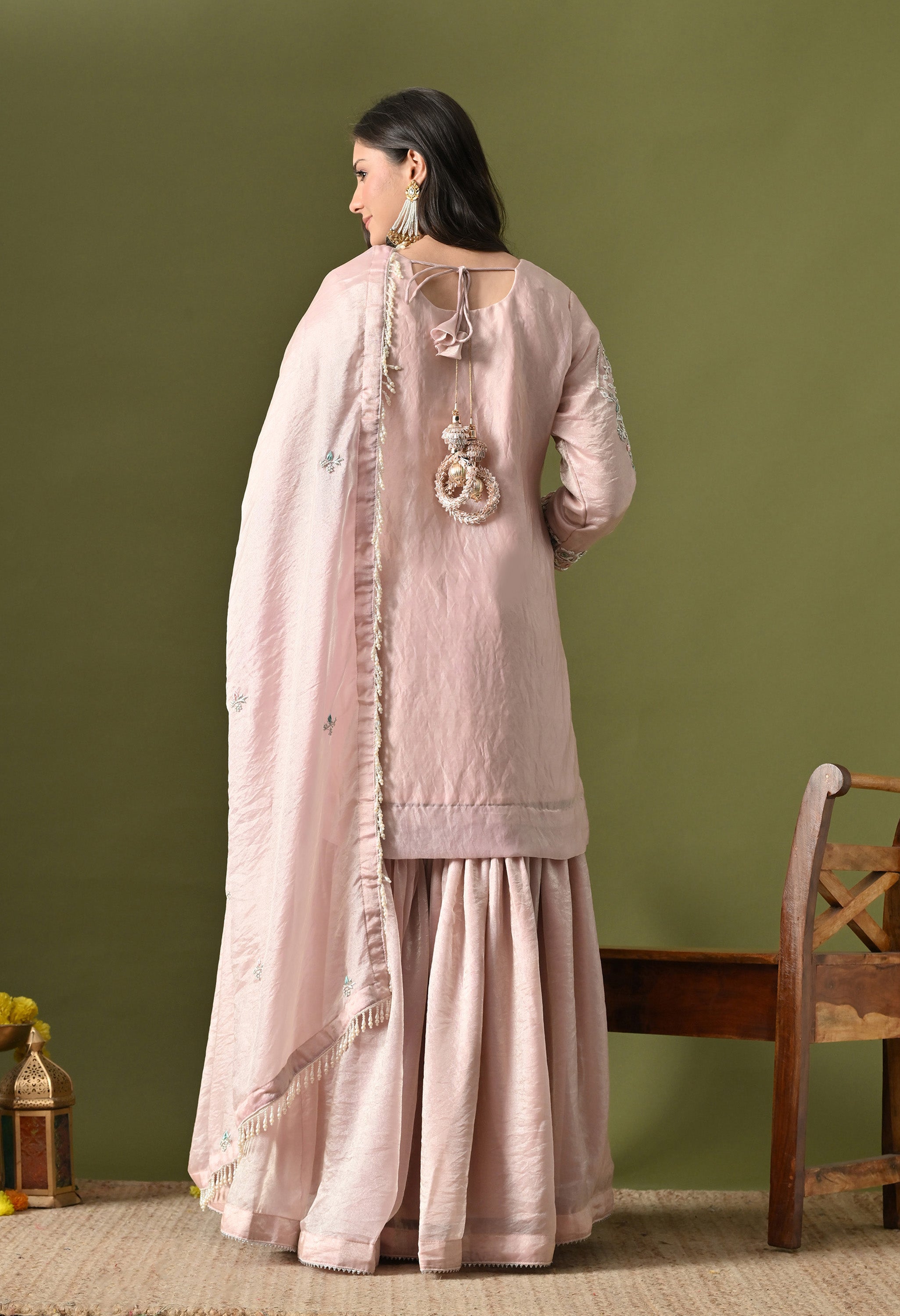 Pink Sharara Set