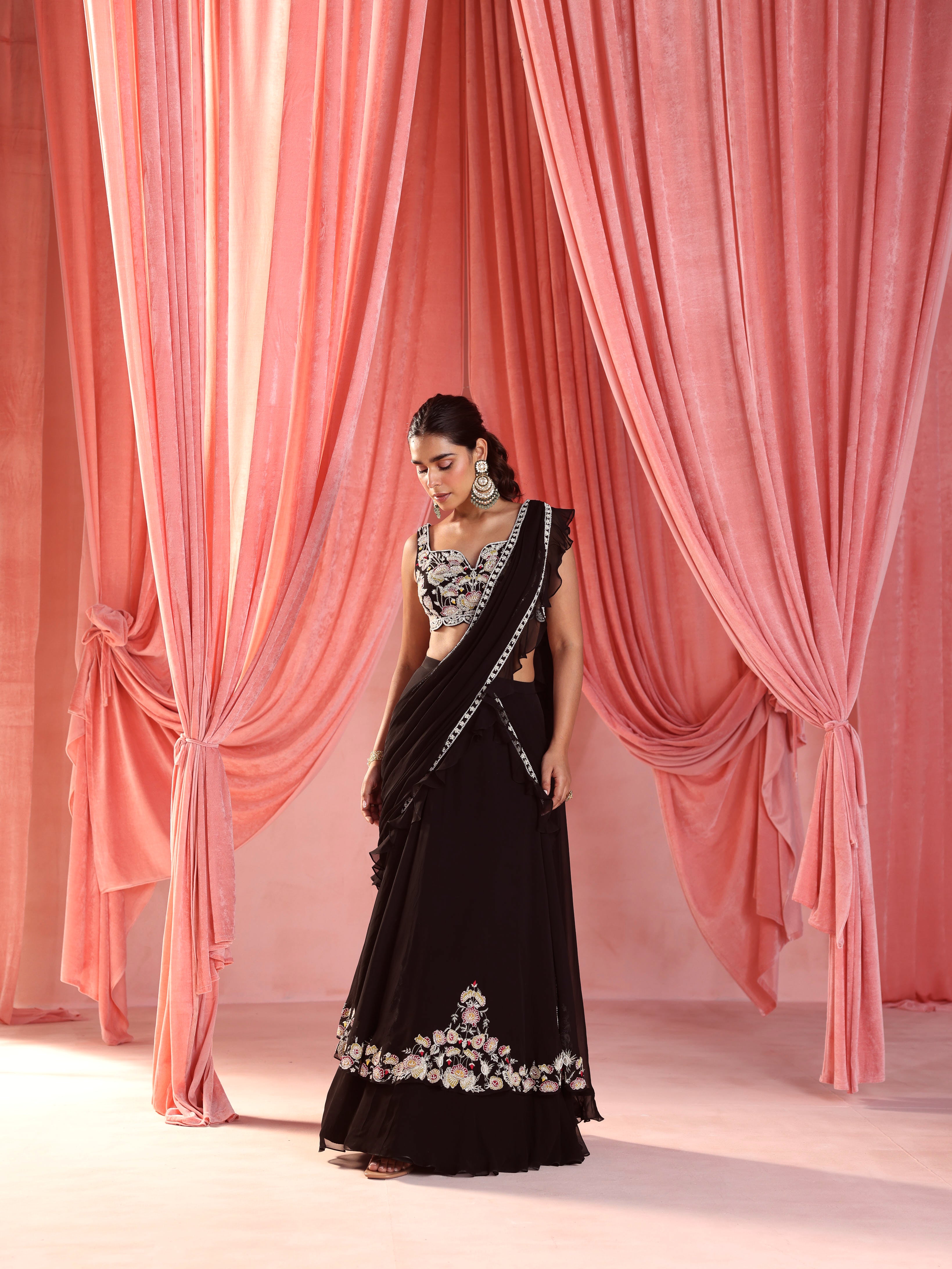 Pre-Stitched Lehenga Saree