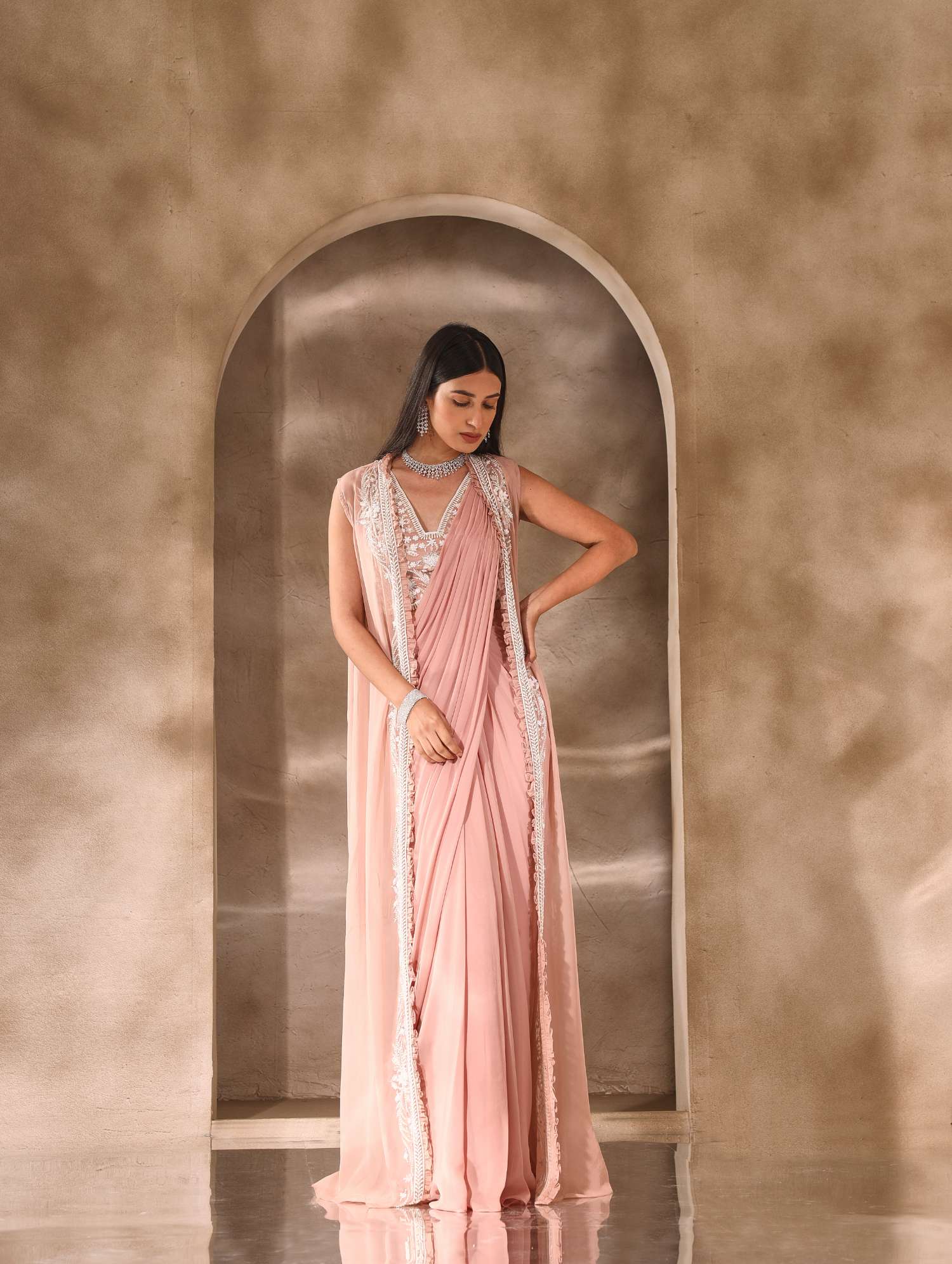 Choli+Jacket+Saree